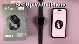 How To Set Up Fitbit Sense 2 With iPhone  First Time Setup [upl. by Neerol]