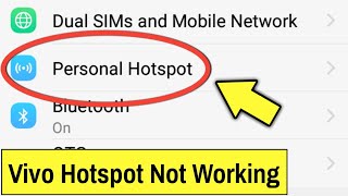 WiFi Hotspot Not Working  Personal Hotspot  Problem Solve In Android Phones Vivo y91I [upl. by Carrissa]