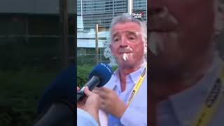 MOMENT Ryanair CEO gets hit with cream cake in face by climate protesters [upl. by Aara]