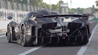 Pagani Huayra R with UNRESTRICTED Exhaust SOUND  9000rpm NA V12 Engine  Start Up Revs amp More [upl. by Sarilda]