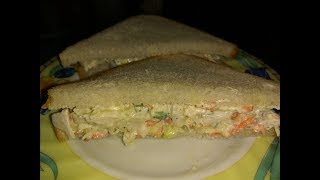 कॉल्सलो सँडविच  coleslaw sandwich  Quick Breakfast Recipe  Tiffin Recipe Cheese sandwich [upl. by Milstone115]