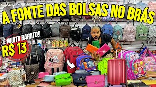 ACHEI A FÁBRICA DAS BOLSAS NO BRÁS BARATAS R1300 ATACADO MOCHILAS NO BRÁS FORNECEDOR DE BOLSAS [upl. by Digdirb]