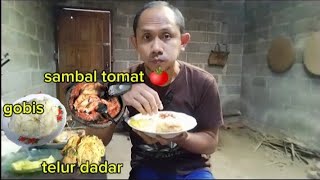 Nyambel tomat 🍅  telur dadar  gobis [upl. by Theron378]