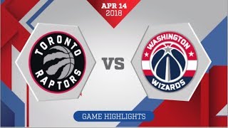 Washington Wizards vs Toronto Raptors Game 1 April 14 2018 [upl. by Hanus]