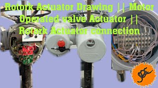 Rotork Actuator Drawing  Motor Operated valve Actuator  Rotork Actuator connection [upl. by Gyatt]