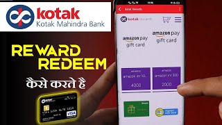 How to Redeem kotak credit card REWARD Points  kotak reward points to cash  LIVE Demo [upl. by Iaka]