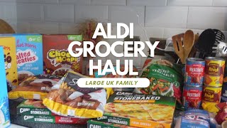 ALDI FOODGROCERY SHOPPING HAULLARGE UK FAMILYOVER £130EASY MEAL OPTIONS FOR SUMMER HOLIDAYS [upl. by Annotahs]