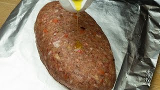 Un’alternativa alle polpette delizioso polpettone al forno  SaporitoTV [upl. by Boycie]