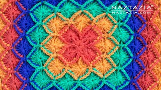 HOW to BAVARIAN CROCHET SQUARE Stitch Pattern Tutorial [upl. by Leibrag]