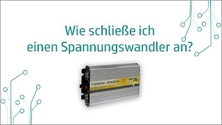 EnergyXXL  Wie schließe ich einen Spannungswandler an [upl. by Notyal]