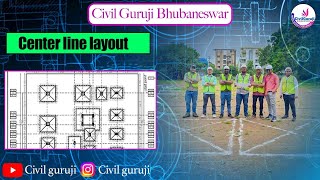 Centre line layout of column amp footing drawing reading  execution at site [upl. by Ahsitan487]