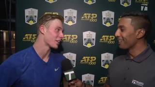 Denis Shapovalov 2019 Paris Third Round Win Tennis Channel Interview [upl. by Moreland833]