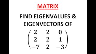 Find Eigenvalues amp Eigenvectors in 33 matrix l Matrix in tamil l Anumega Tutorial 02 [upl. by Pappano]