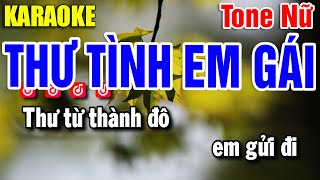 Karaoke Thư Tình Em Gái Nhạc Sống Tone Nữ Dm  Beat Yến Như [upl. by Spragens]