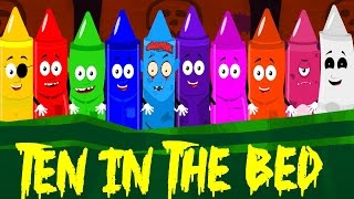 crayons ten in the bed  nursery rhymes  crayons song  kids song  childrens rhymes [upl. by Skricki272]