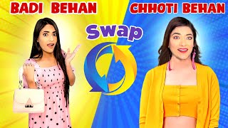 Switching Lives with my SISTER for 24 Hours 😂  Badi Behan Vs Choti Behan  SAMREEN ALI [upl. by Archie547]