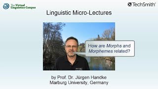 MOR021  Linguistic MicroLectures Morphs and Morphemes [upl. by Roxy435]