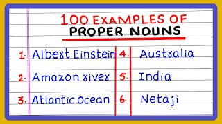 PROPER NOUN WORDS  10  20  30  50  100 EXAMPLES OF PROPER NOUNS  Special Names  in English [upl. by Llennol]