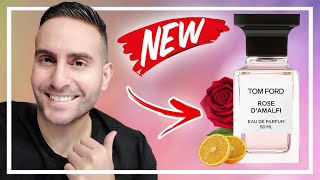 NEW TOM FORD ROSE DAMALFI FRAGRANCE REVIEW  ROSE ALMOND AND HELIOTROPE PERFUME FOR WOMEN amp MEN [upl. by Trautman551]