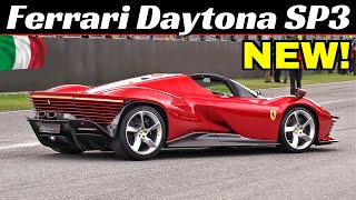 NEW Ferrari Daytona SP3 Icona Worldwide First Time Run  Mugello Circuit  330 P3 330 P34 amp 412 P [upl. by Imot]