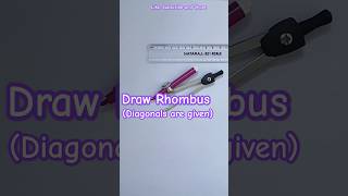 Draw Rhombus shorts trending viral maths mathematics important easy 2024 [upl. by Anaerda]