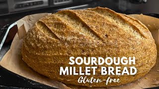 Millet Bread Foxtail Millet Sourdough Bread No yeast No baking Soda Glutenfree Easy Recipe [upl. by Cohleen]