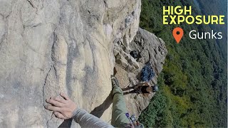 Gunks High Exposure pitch 2 Trad climbing [upl. by Olia137]