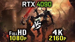 DOOM Eternal  1080p vs 2160p 4K  RTX 4090  fHD vs 4K on DOOM [upl. by Pavior]