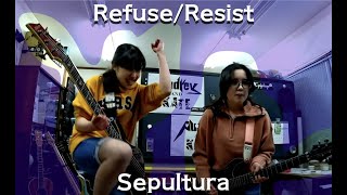 Sepultura  RefuseResist  guitar  lefty bass cover セパルトゥラ [upl. by Victoria454]