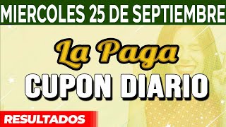 Resultado del sorteo Cupon Diario del Miércoles 25 de Septiembre del 2024 [upl. by Andromada239]