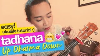 Tadhana Up Dharma Down Easy Ukulele Tutorial  Plucking [upl. by Ihdin400]