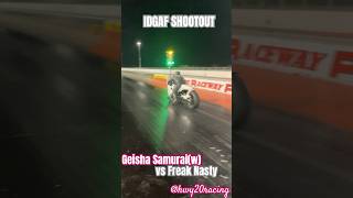 Geisha Samurai takes out Freak Nasty IDGAF KOG turbo fast samurai racing unbelievable [upl. by Naeruat]