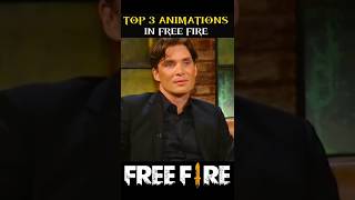 TOP 3 ANIMATIONS IN FREE FIRE trending​ freefire​ shorts​ short​ ytshorts [upl. by Geis]