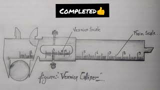 How to draw diagram of Vernier calipersVernier caliper [upl. by Yeo360]