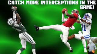 HOW TO GET MORE INTERCEPTIONS  UNDERSTANDING CATCHING AT CORNERBACK [upl. by Reinal]