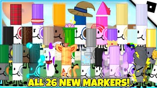 Find the Markers  How to get ALL 26 NEW MARKERS BADGES ROBLOX [upl. by Eindys]