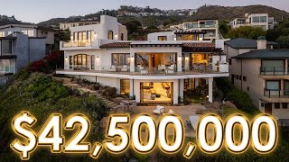 INSIDE A 42500000 MEDITERRANEAN OCEANFRONT LAGUNA BEACH ESTATE [upl. by Ahsimek]