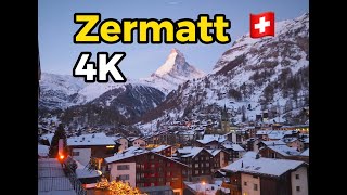 Zermatt 2024  Hinterdorf  Matterhorn  Switzerland  Suisse  Schweizer Kanton Wallis  4К [upl. by Switzer]