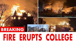 Fire erupts on campus of former Virginia Intermont College A tragedy for our city [upl. by Anert227]