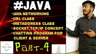 Java Java Networking  URL Class  InetAddress Class  Socket TCPIP  Chat Program using Nw [upl. by Elah]