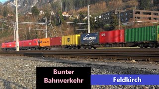 Feldkirch Bahnmix mit ICE Güterzüge Rh4748 VMOBIL amp Talent1 Railjet Wiesel Dosto [upl. by Aharon]