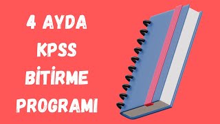 4 Ayda KPSS Bitirme Programı  Ücretsiz  Güncel [upl. by Christyna]