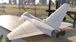 3D printed Eurofighter Typhoon Jet maiden flight [upl. by Naenaj]