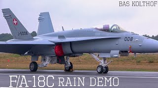 Swiss FA18C Demo in the RAIN  Sanicole Airshow 2022 [upl. by Iatnahs836]