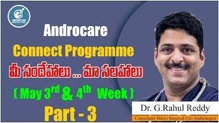 Androcare Connect Programme QA May 3rd and 4th Week  Dr Rahul Reddy  Androcare Andrology Clinic [upl. by Nnylecyoj751]