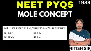 At STP the density of CCl4 vapour in gL will be nearest to [upl. by Calder]