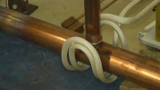 Induction Brazing Copper Distribution Pipe [upl. by Ppik808]