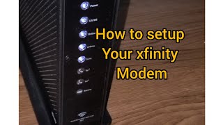 How to setup your xfinity internet Modem your self [upl. by Yuht]