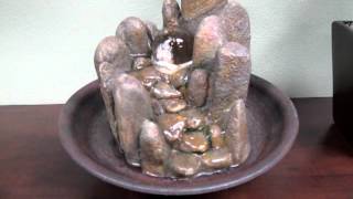 Stacked River Rock Design Tabletop Fountain [upl. by Occir616]