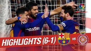 Resumen de FC Barcelona vs Girona FC 61 [upl. by Dud]